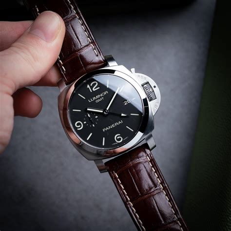 panerai luminor 1950 gmt automatic acciaio watch - pam00320